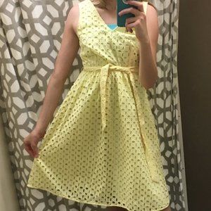 yellow ann taylor dress